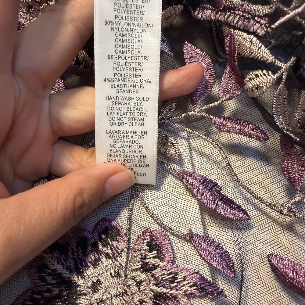 Alex Evenings Lace Floral Sheer Cardigan 1X 3/4 Sleeve Cover Up Formal Preppy - Picture 10 of 11